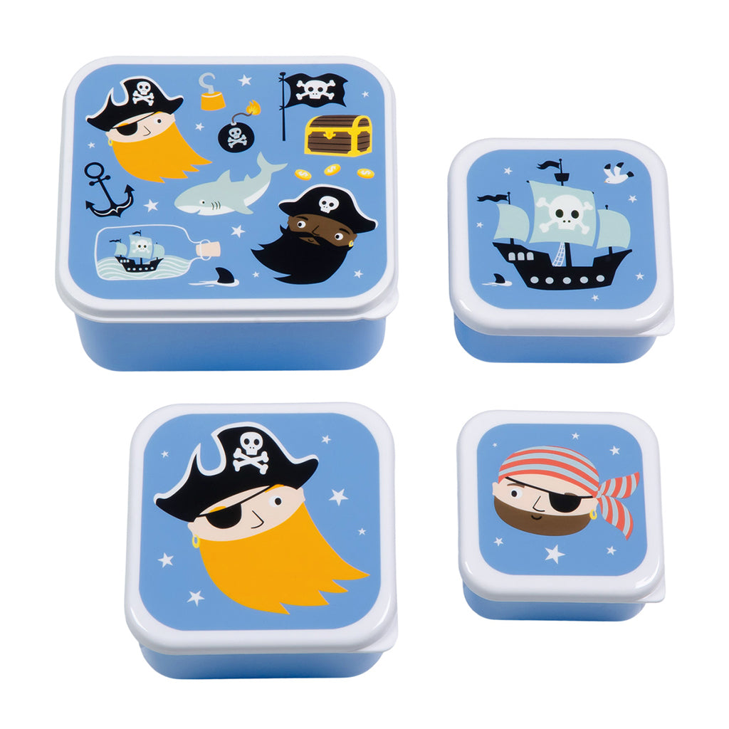 A Little Lovely Company Lunchbox Set, 4-Pack – Pirates