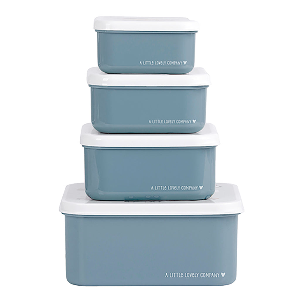 A Little Lovely Company Lunchbox Set, 4 Pieces - Vehicles