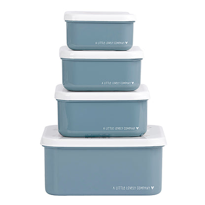 A Little Lovely Company Lunchbox Set, 4 Pieces - Vehicles