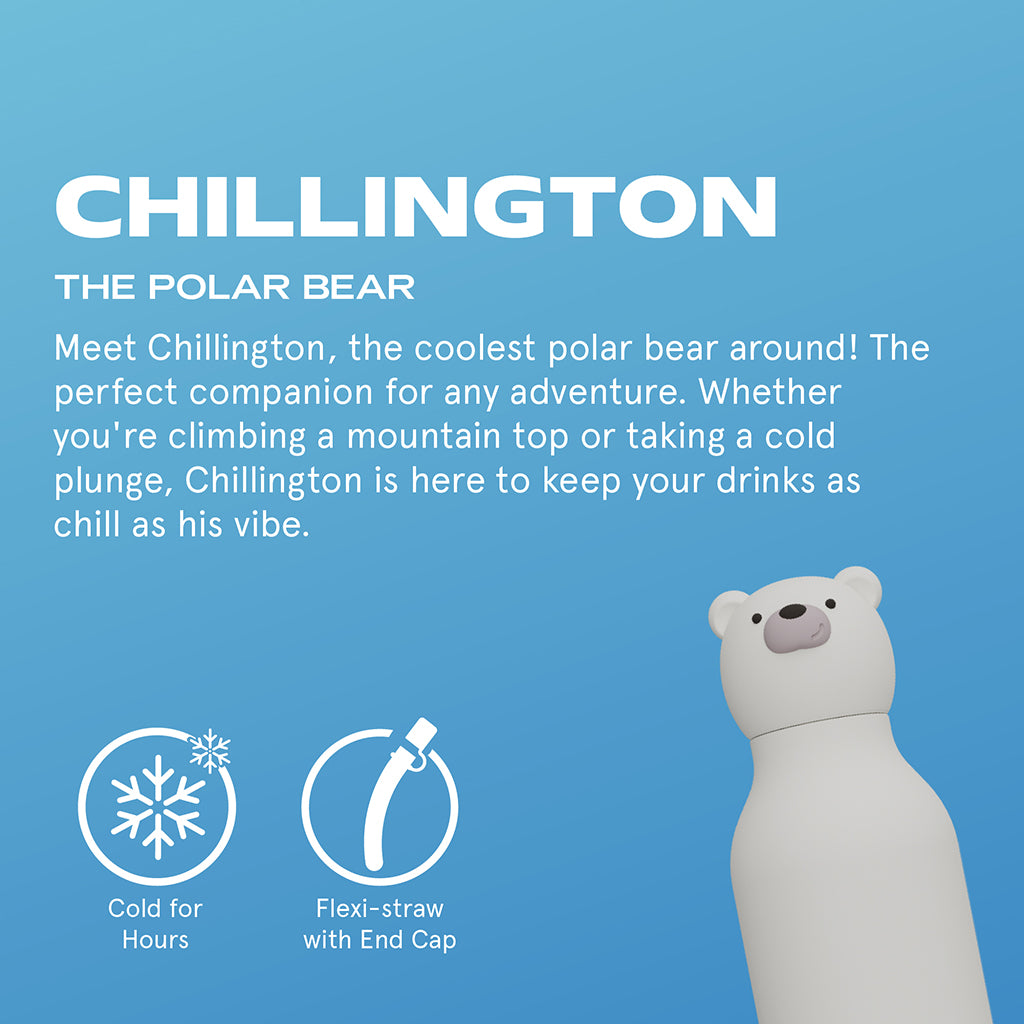 Asobu Bestie Animal Thermal Drink Bottle, 460 ml - Polar Bear