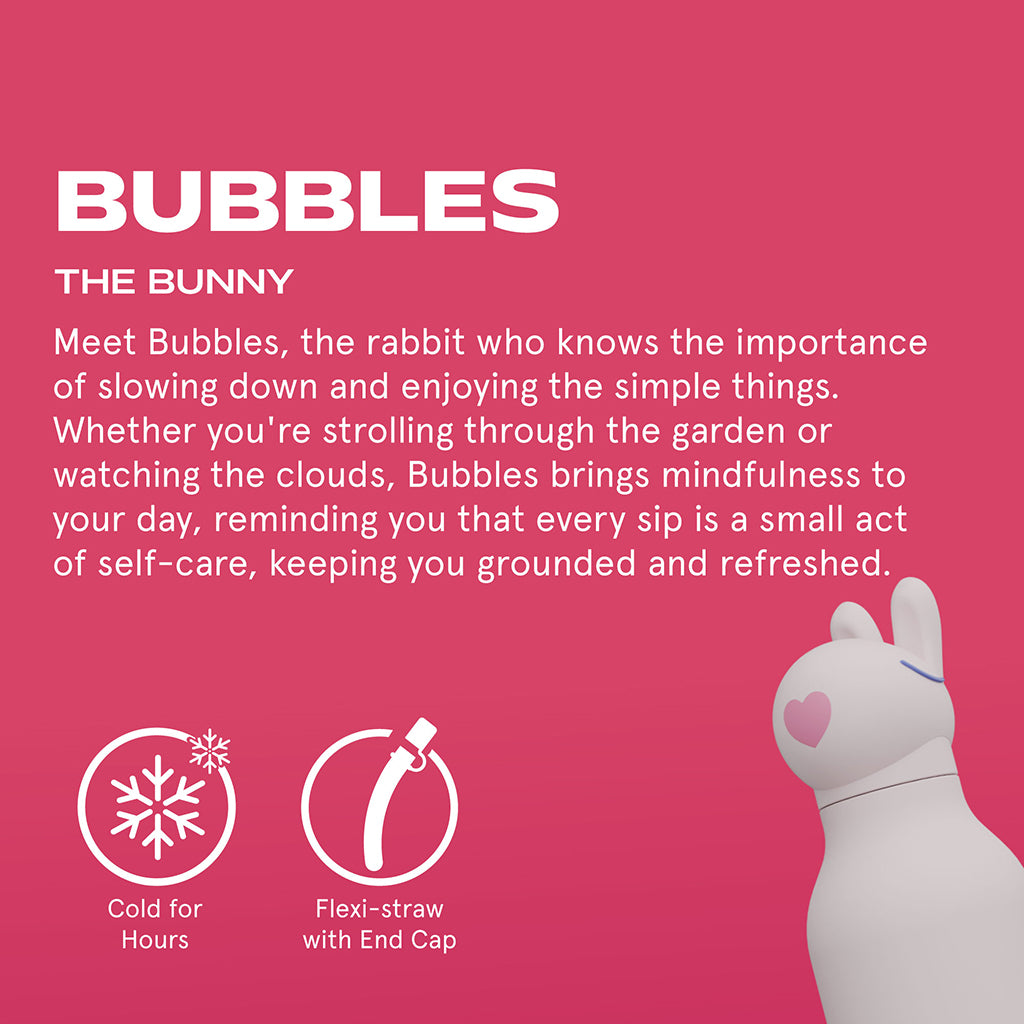 Asobu Bestie Animal Thermo Water Bottle, 460 ml - Bunny