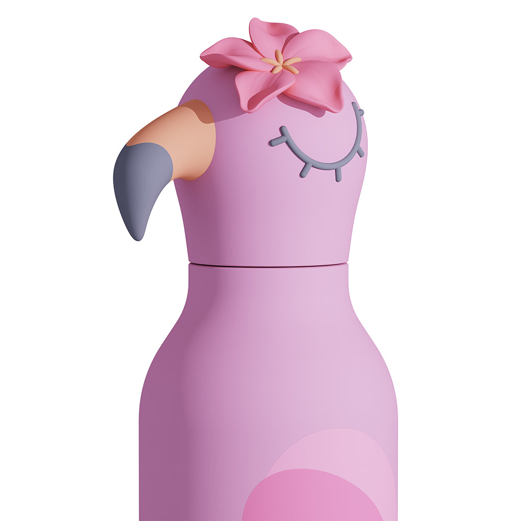 Asobu Bestie Animal Thermo Drink Bottle, 460 ml – Flamingo