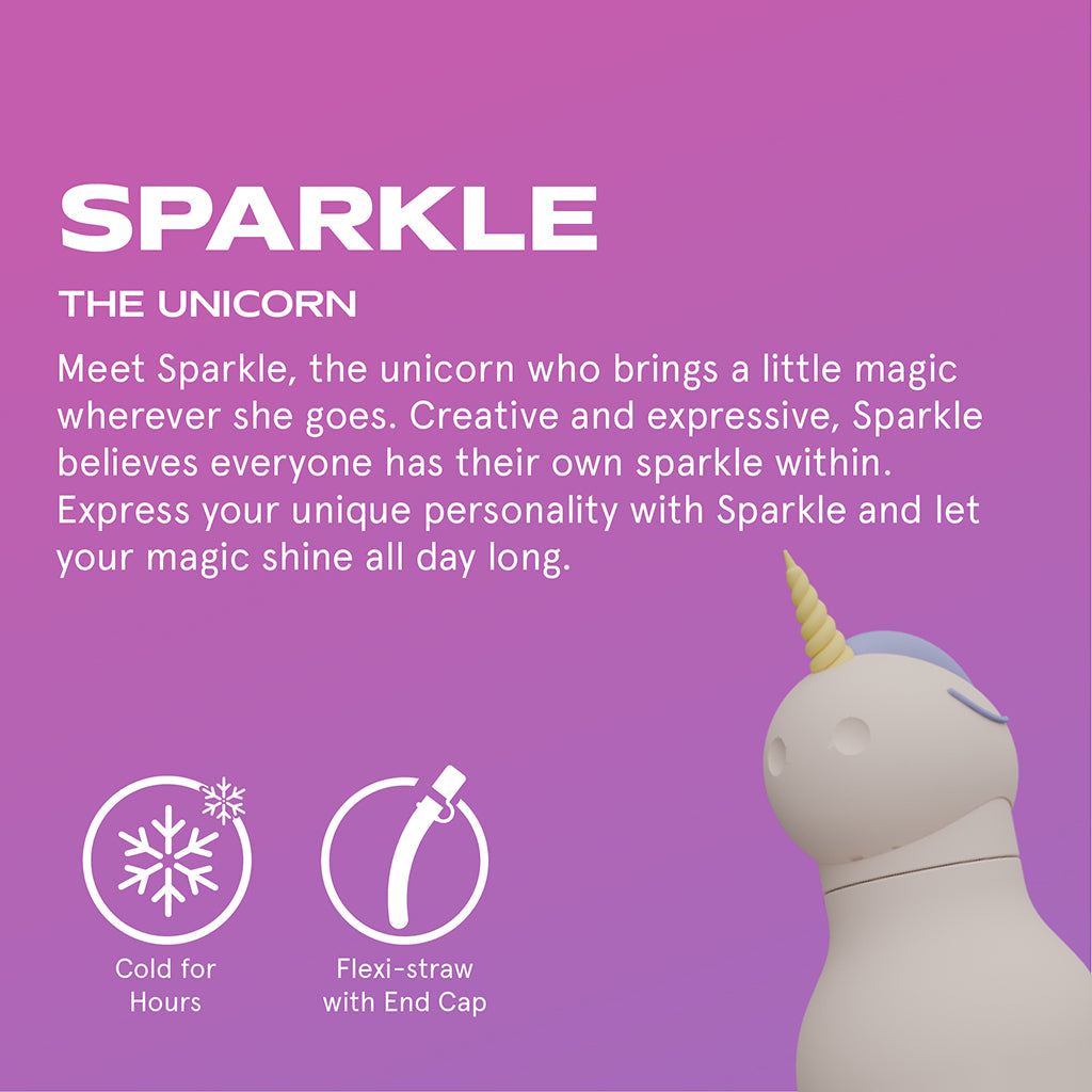 Asobu Bestie Animal Thermo Drinking Bottle, 460 ml - Unicorn