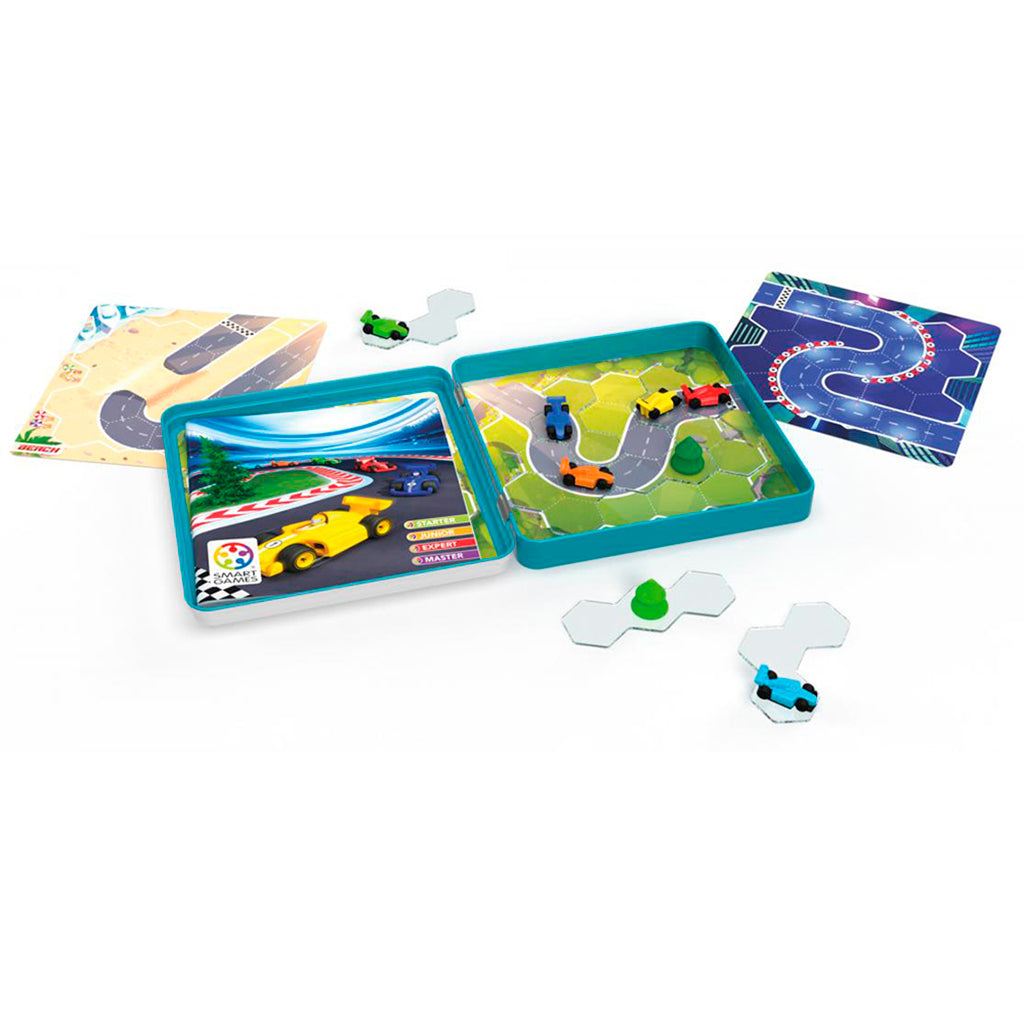 SmartGames Magnetic Travel Game in Metal Tin, Pole Position