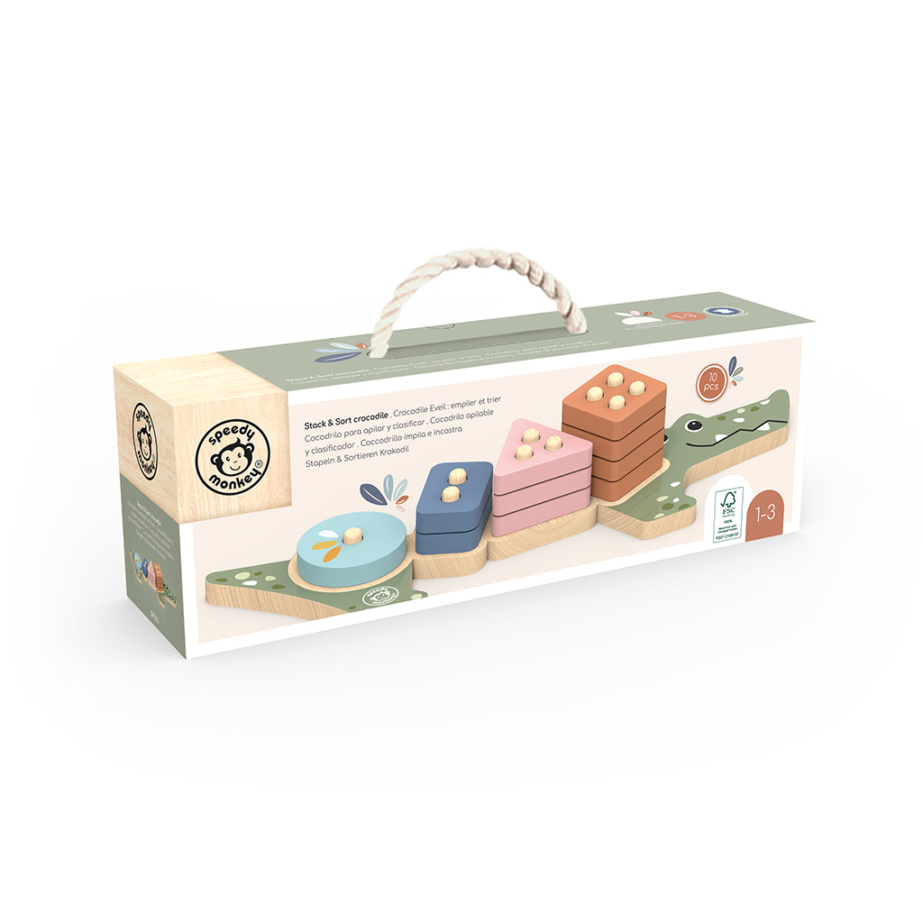 Speedy Monkey Stabel og sorter - krokodille