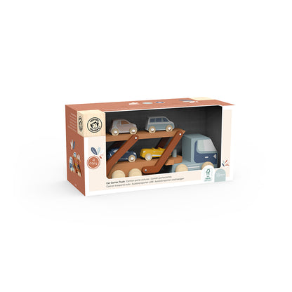 Speedy Monkey Wooden Car Transporter with 4 Cars