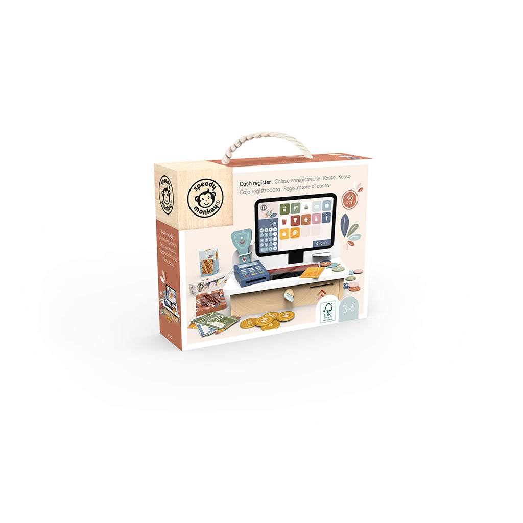 Speedy Monkey Wooden Cash Register