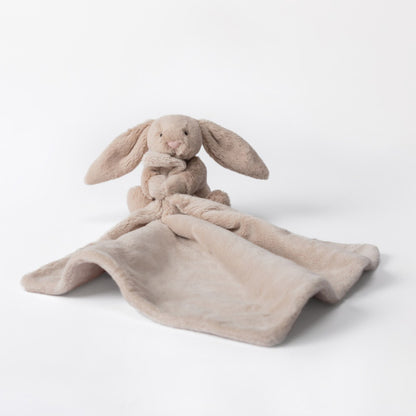 Baby Jellycat Plush, Bashful Comfort Blanket - Beige Bunny
