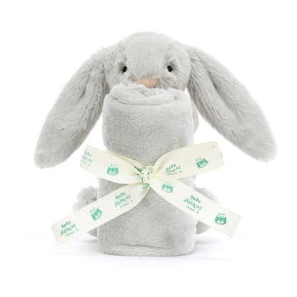 Baby Jellycat Plush, Bashful Comfort Blanket - Silver Bunny