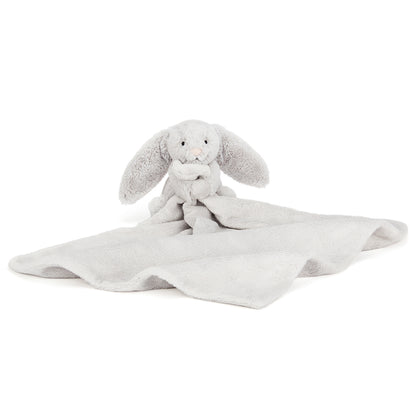 Baby Jellycat Plush, Bashful Comfort Blanket - Silver Bunny