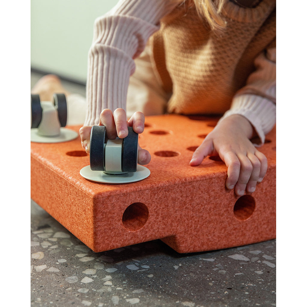 Modu Roller Board, Foam Activity Toy, 5-Piece Set - Burnt Orange