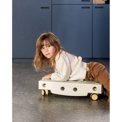 Modu Scooter Board, Foam Activity Toy, 5 Pieces - Sand Grey / Honey Yellow