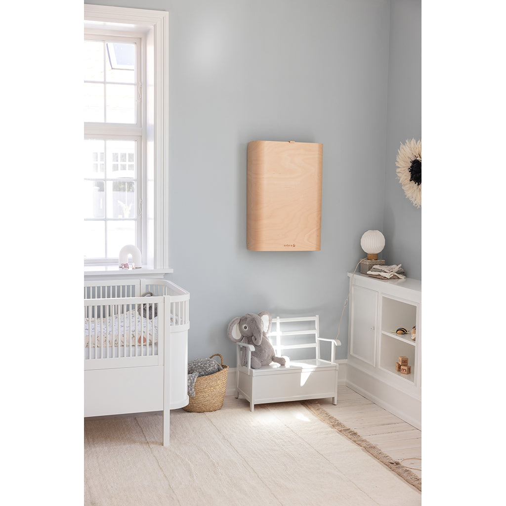 Sebra Wall-Mounted Changing Table in Wood, Wooden Edition