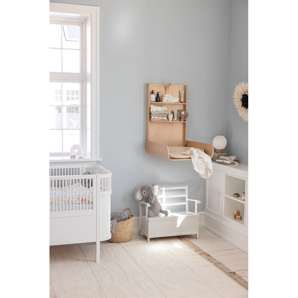 Sebra Wall-Mounted Changing Table in Wood, Wooden Edition