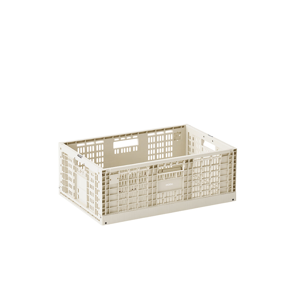 Modu Storage Box, Extra Large Foldable/Stackable Box - Sand Grey