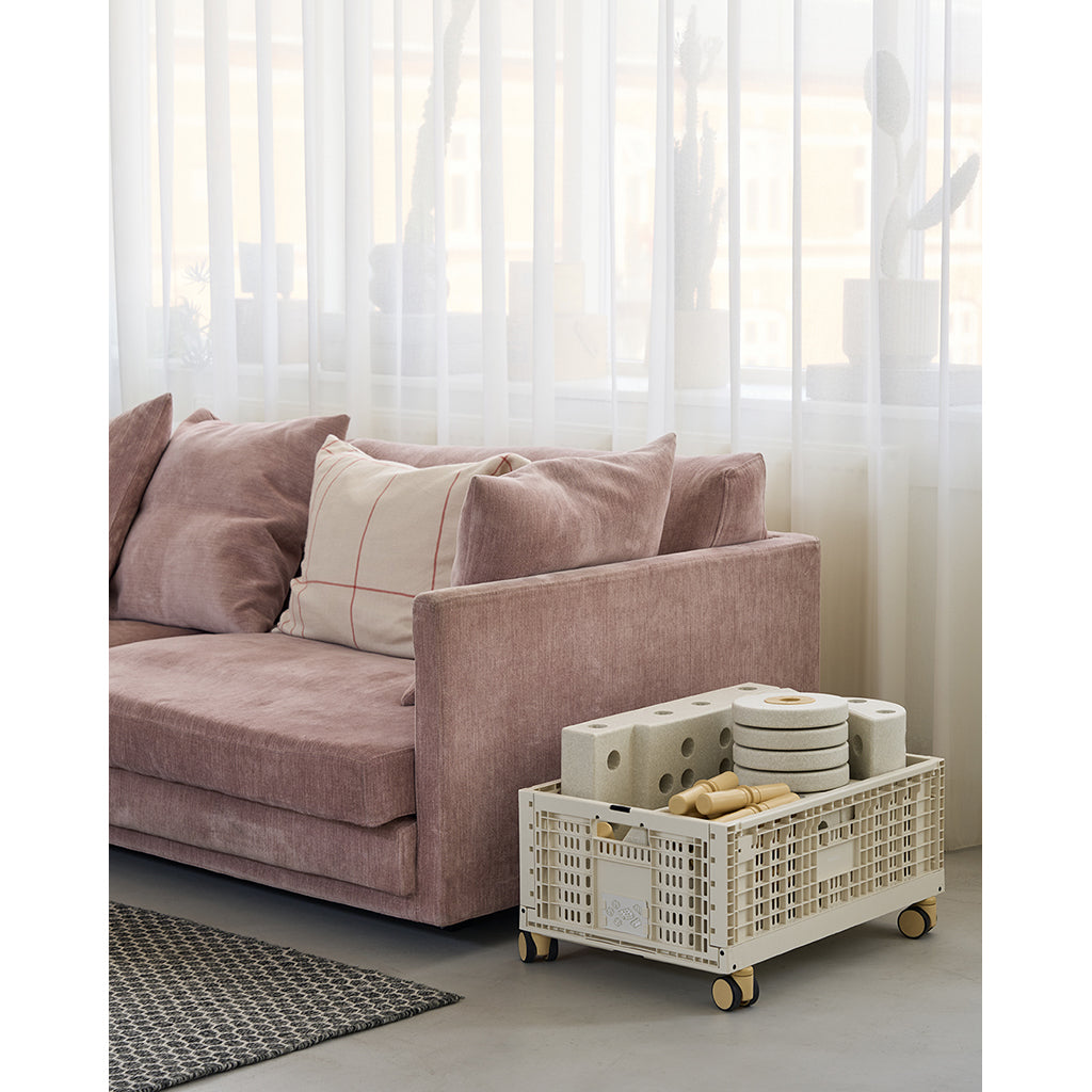 Modu Storage Box, Extra Large Foldable/Stackable Box - Sand Grey