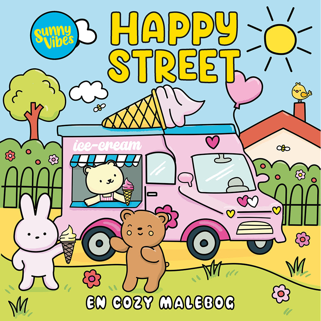 Sunny Vibes, Happy Street - Cozy Coloring Book