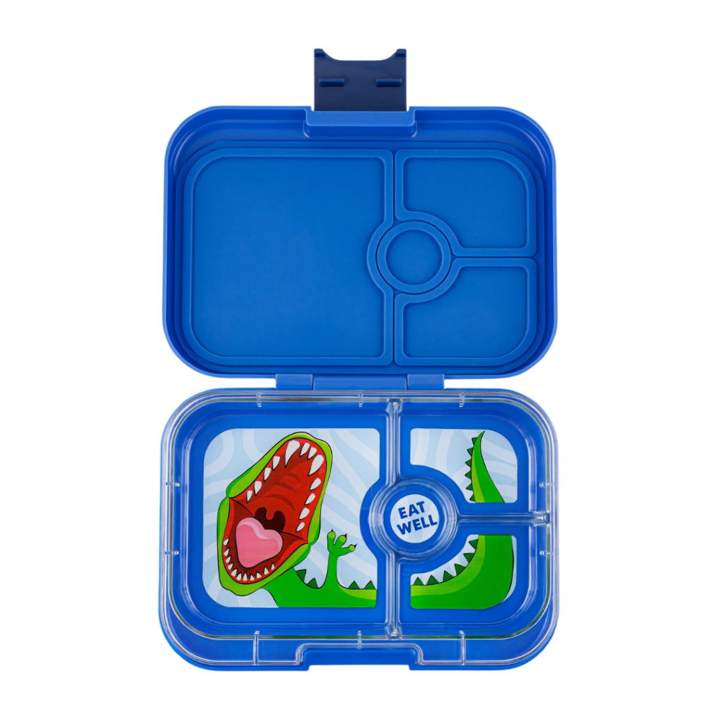 Yumbox Lunchbox with 4 Compartments, Panino, Dino - Surf Blue
