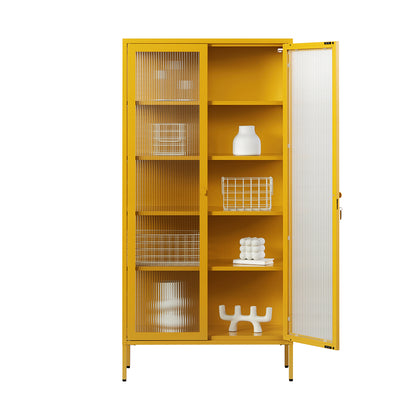 Mustard Made The Collector, Glass Display Cabinet - Mustard