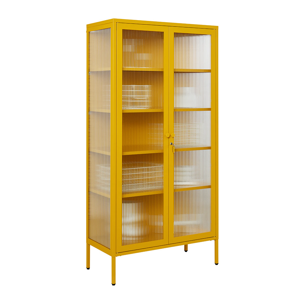 Mustard Made The Collector, Glass Display Cabinet - Mustard