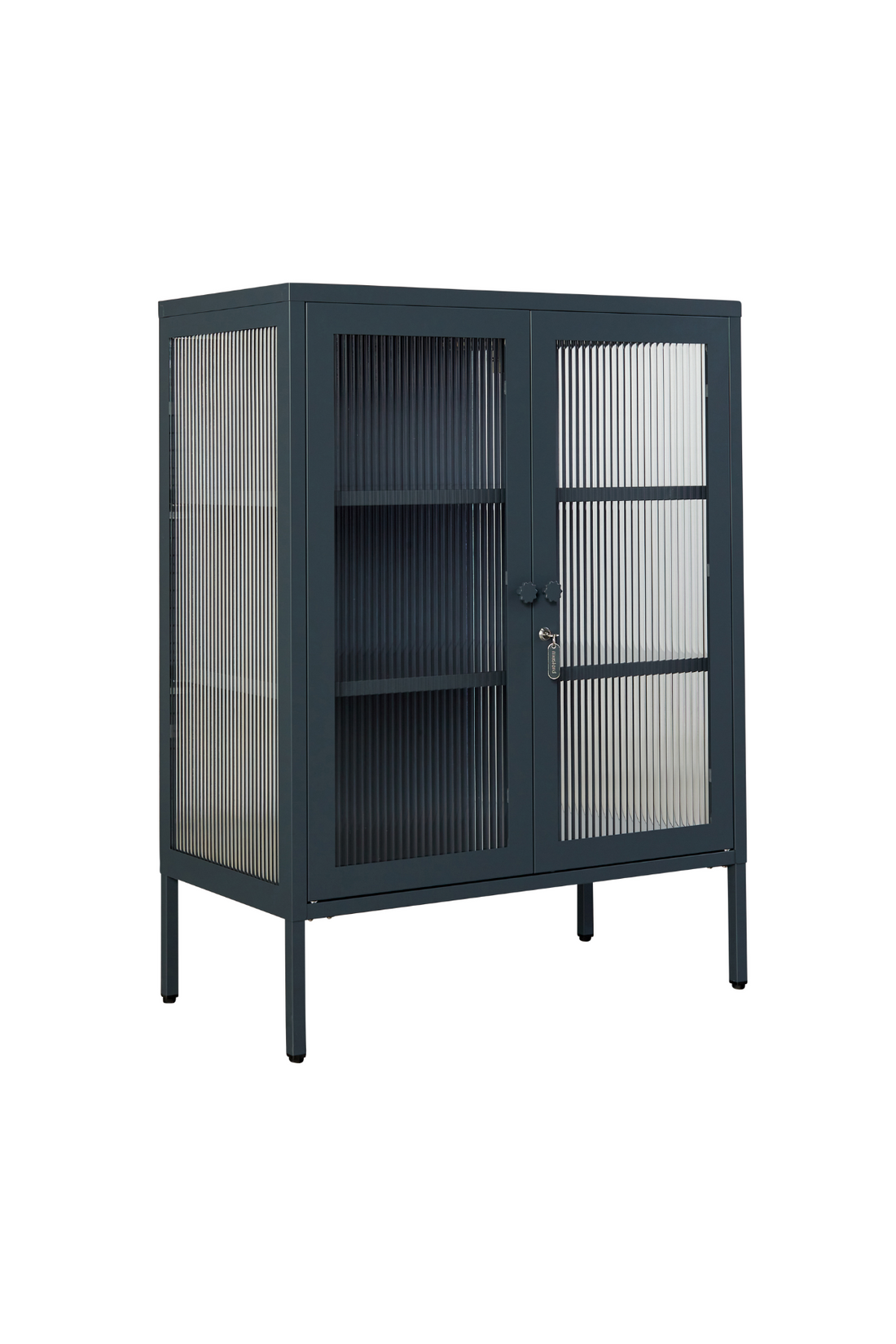 Mustard Made, The Mixer cabinet with glass doors in the color Slate