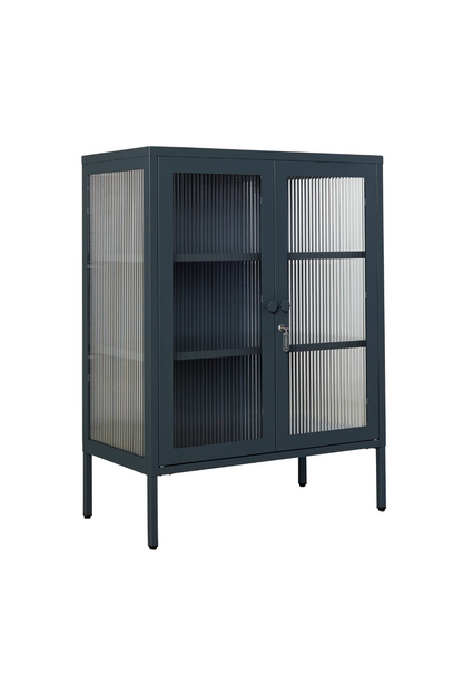 Mustard Made, The Mixer cabinet with glass doors in the color Slate