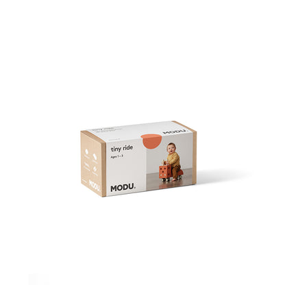 Modu Tiny Ride, Foam Activity Toy, 10 Pieces - Burnt Orange / Dusty Green