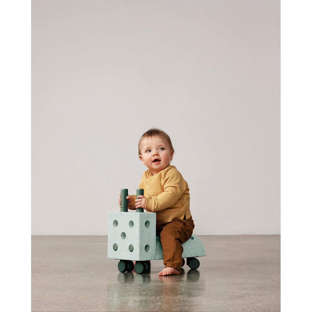 Modu Tiny Ride, Foam Activity Toy, 10 Pieces - Ocean Mint/Forest Green