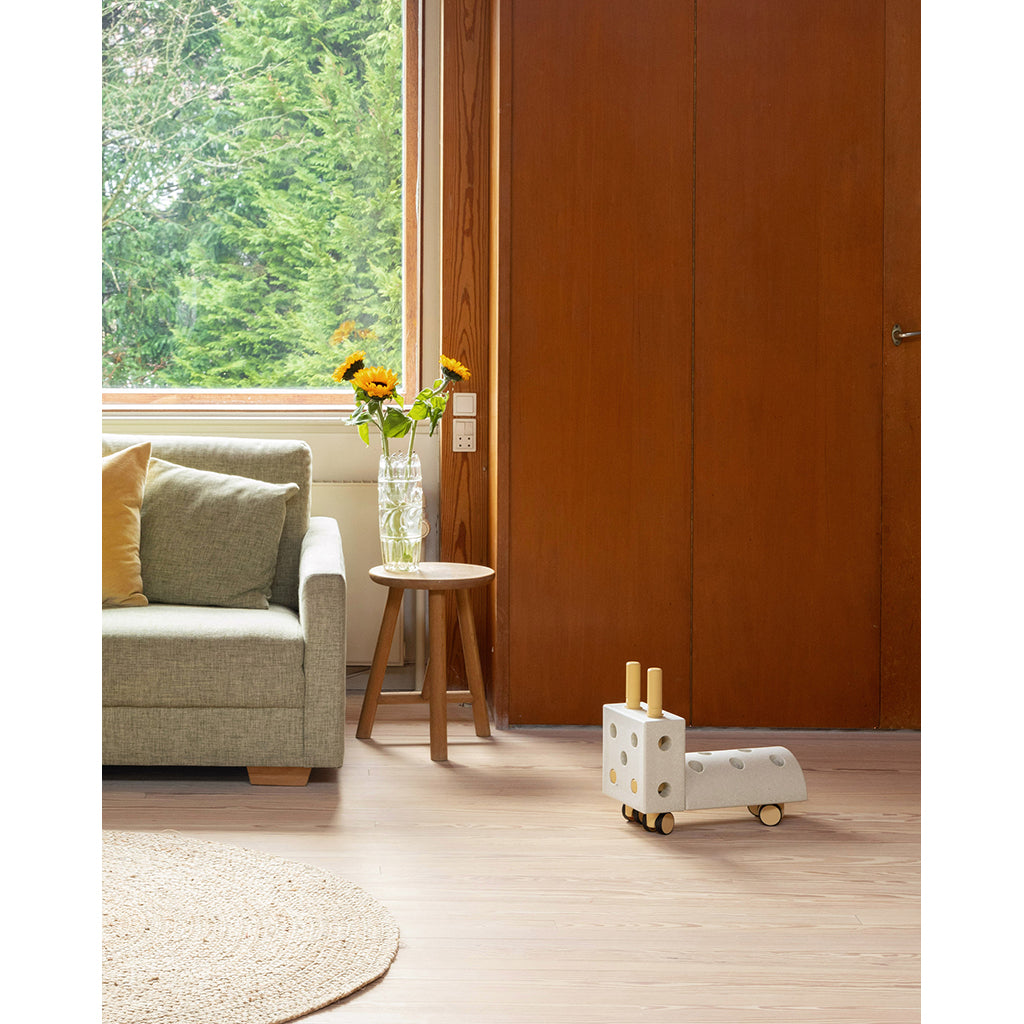 Modu Tiny Ride, Foam Activity Toy, 10 Pieces - Sand Grey / Honey Yellow