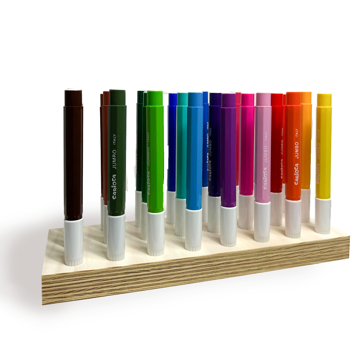 Markers in Wooden Block, 24 Colors