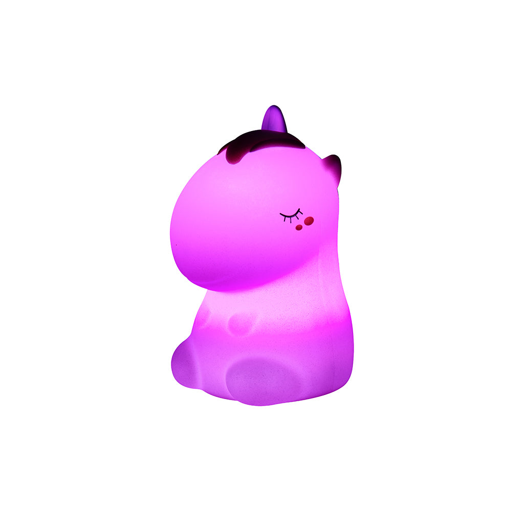 Little L. LED Night Light with Remote Control and Multiple Light Settings - Cosmo Unicorn Pink Glitter