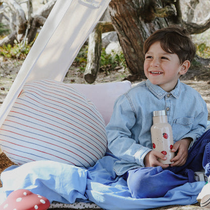 OYOY Kyoto Pillow, Round - Large - Blue/Red