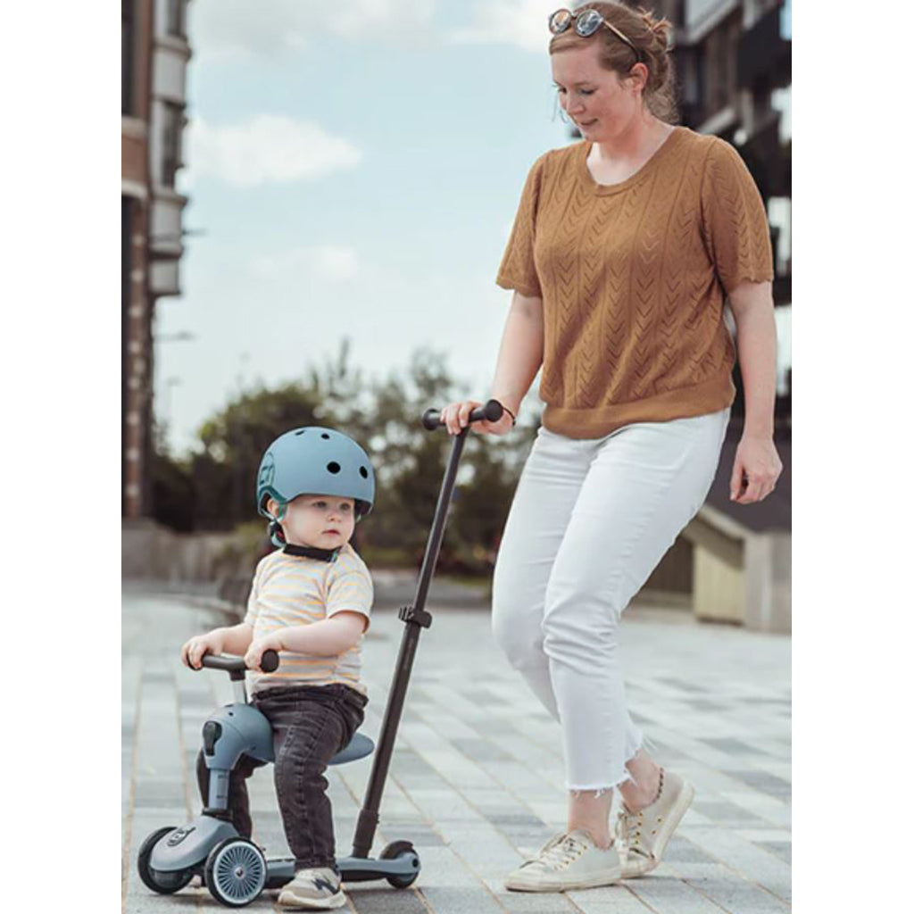 Scoot and Ride, Highway Kick 1, Push &amp; Go Scooter with Push Bar - Steel