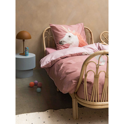 Snurk Adult Bedding, Organic - Unicorn Dusty Pink