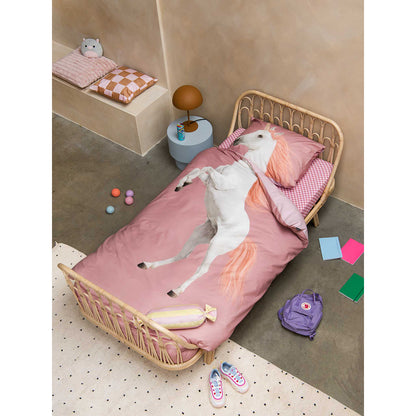 Snurk Adult Bedding, Organic - Unicorn Dusty Pink