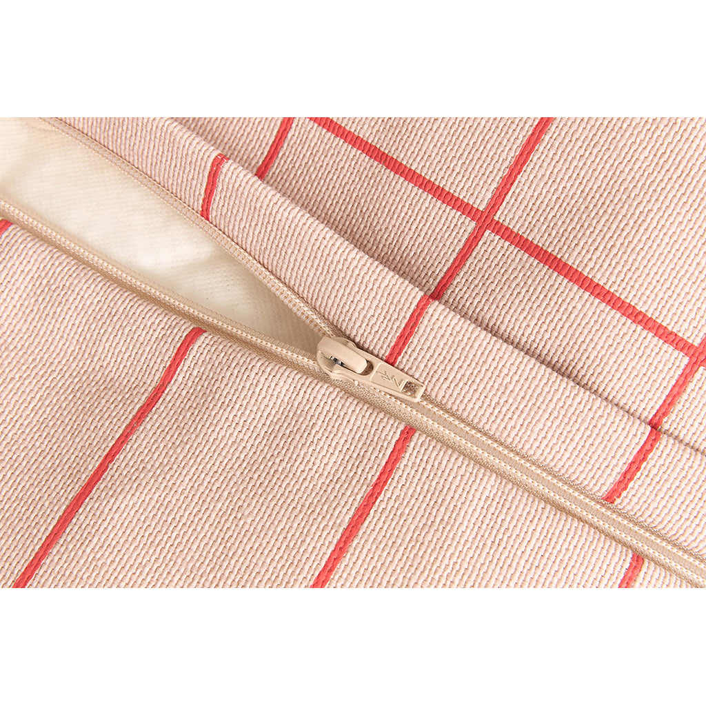 Nobodinoz Vibes Bean Bag Armchair, Pink Red Grid