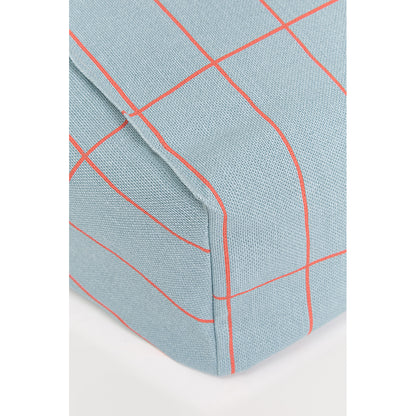 Nobodinoz Vibes Bean Bag Armchair, Blue Red Grid