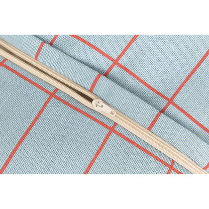 Nobodinoz Vibes Bean Bag Armchair, Blue Red Grid