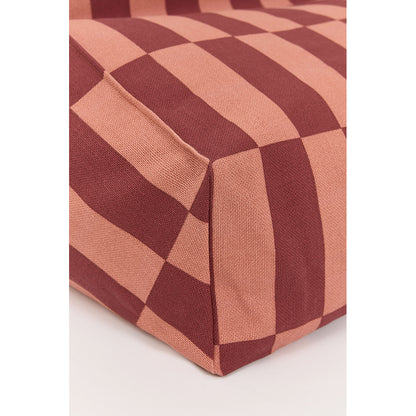 Nobodinoz Vibes Beanbag Armchair, Maroon Tiles