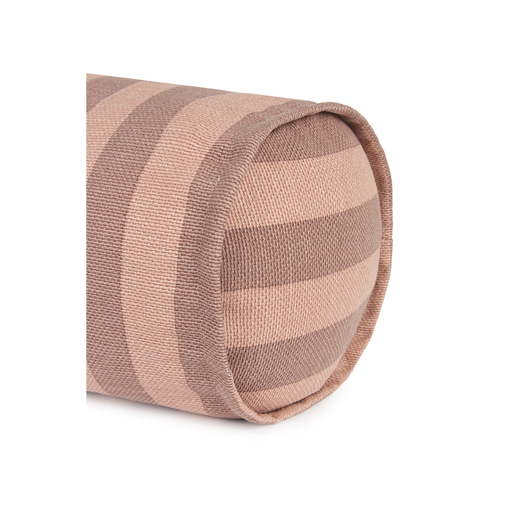 Nobodinoz Bolster Pillow, Vibes Cylinder - Pink Mauve Stripes