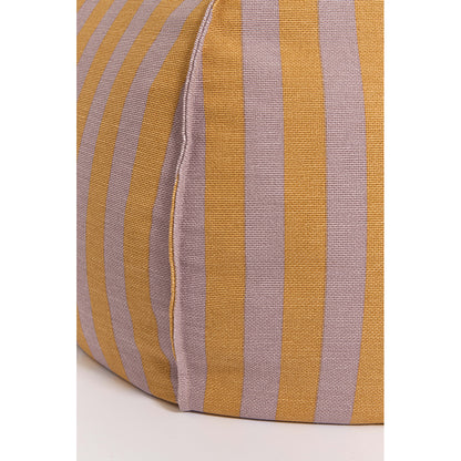 Nobodinoz Quilted Round Beanbag, Vibes - Lilac Yellow Stripes