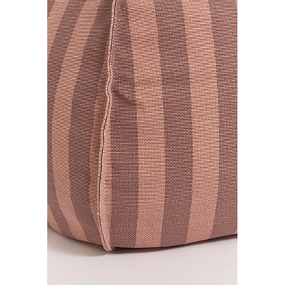 Nobodinoz Quilted Round Bean Bag, Vibes - Pink Mauve Stripes
