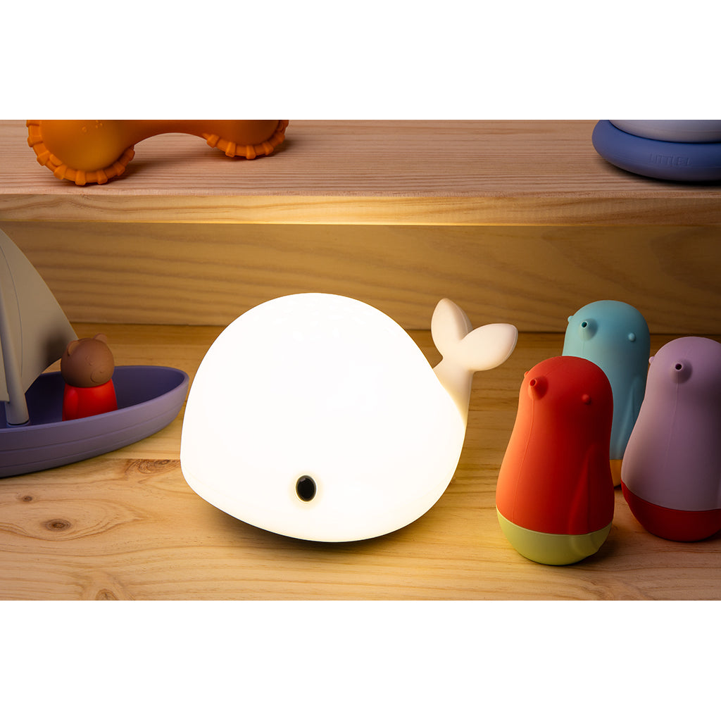 Little L. LED Night Lamp/Projector with Remote Control and 7 Light Settings - Wilda Whale