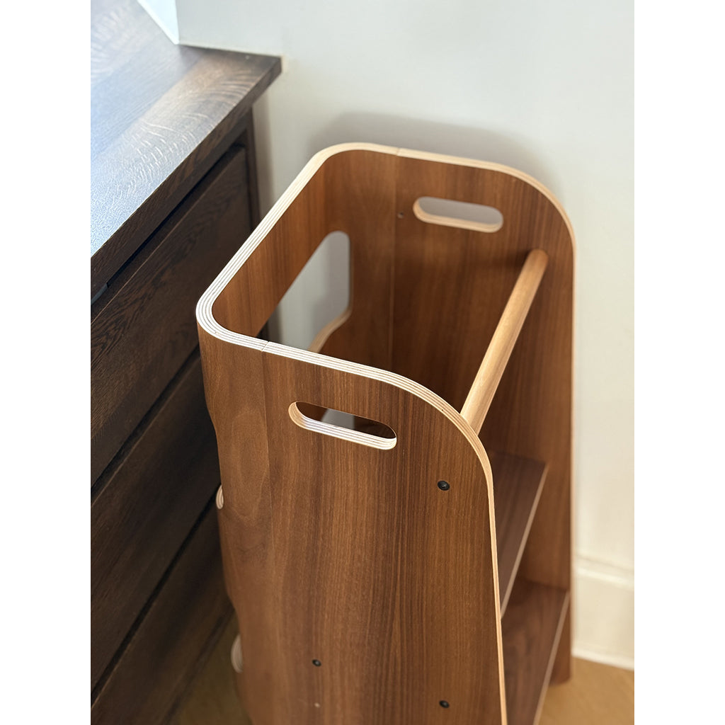 Curve-Lab Learning Tower, Birch with Walnut Surface