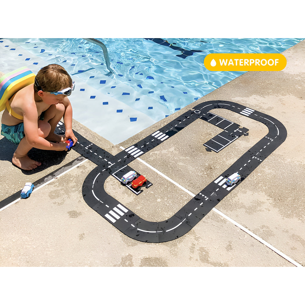 Waytoplay Rubber Car Track, 40 Pieces - King of the Road