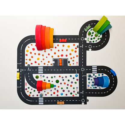 Waytoplay Rubber Car Track, 40 Pieces - King of the Road