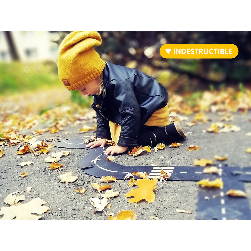 Waytoplay Rubber Car Track, 40 Pieces - King of the Road