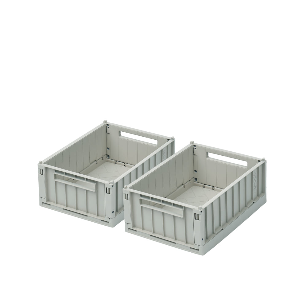 Liewood Weston Folding Crate S, 2-Pack - Dove Blue