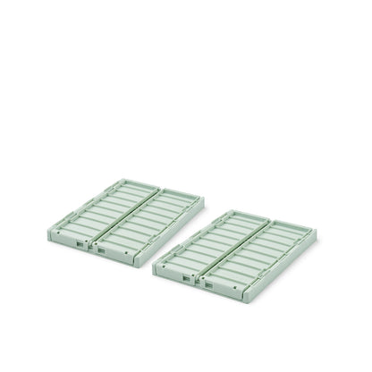 Liewood Weston Folding Crate S, Set of 2 - Light Peppermint