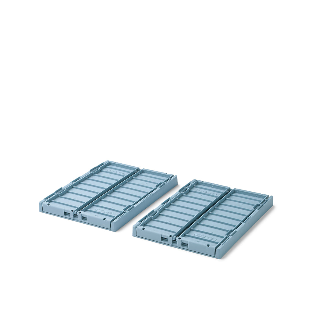 Liewood Weston Folding Crate S, 2-Pack - Beach Blue